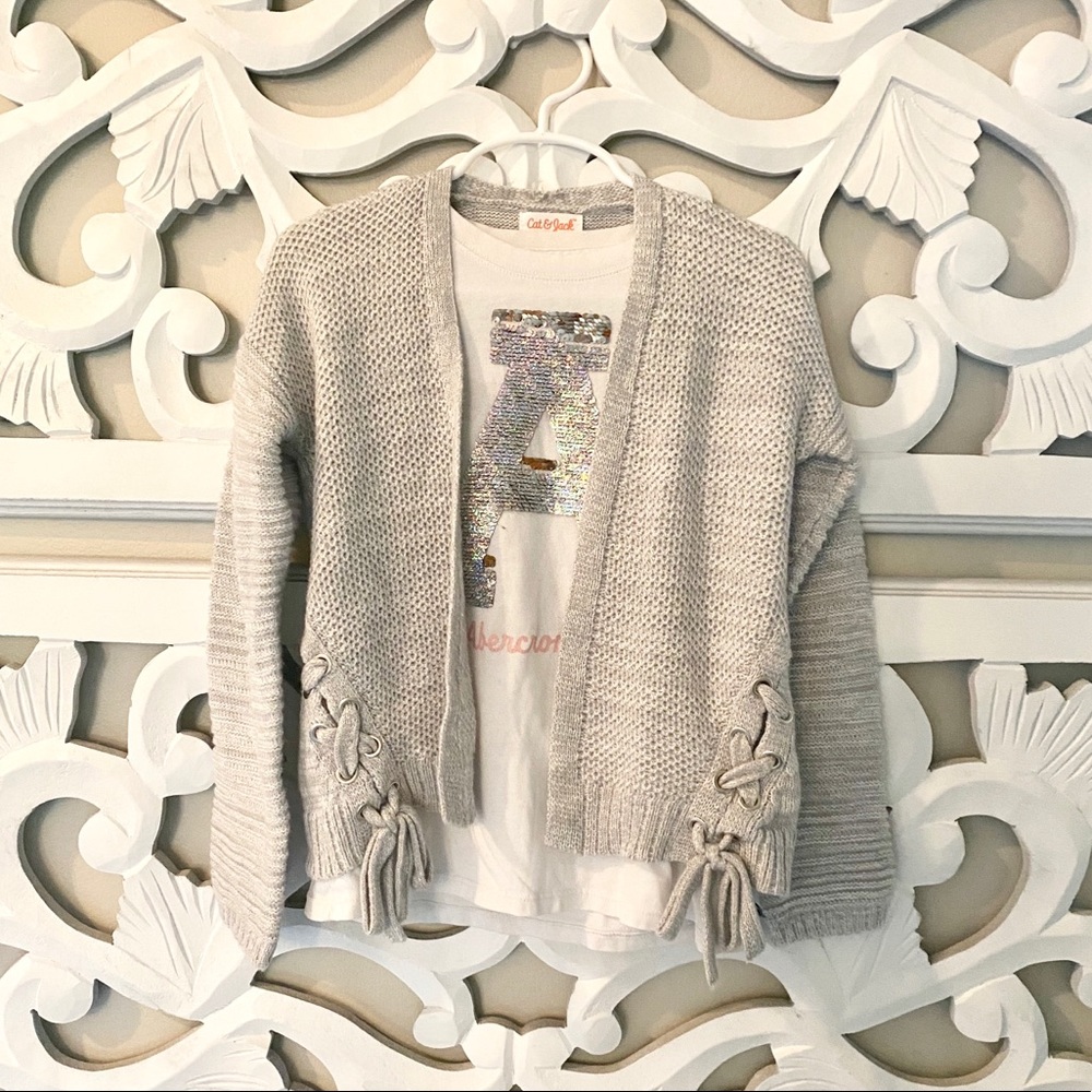 Girls S (6/6X) sweater cardigan